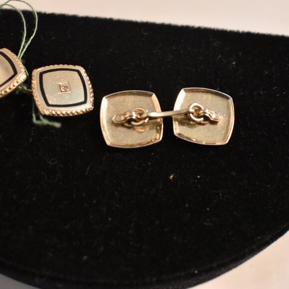 Gorgeous 14K White Gold Cufflinks – Diamonds – Jeweler’s Tag - $3,000 – Vintage - Picture 8 of 10